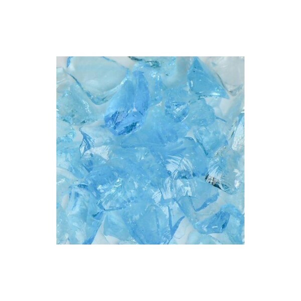 American Specialty Glass Recycled Chunky Glass, Crystal Turquoise - Medium - 0.5-1 in. - 5 lbs LCRTURQM-5 - main